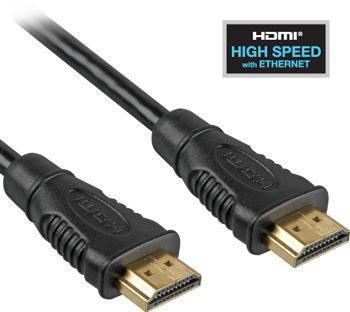 PremiumCord HDMI High Speed + Ethernet kabel, zlacen konektory, 0,5m 