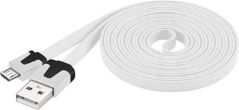 PremiumCord Kabel micro USB 2.0, A-B 2m, ploch PVC kabel, bl