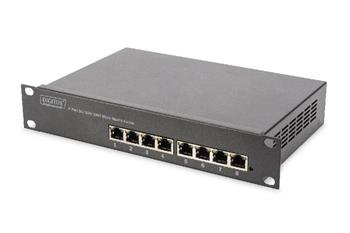DIGITUS 10 palcov 8 portov gigabitov Ethernet PoE + pepna, L2 + management