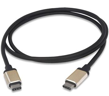 PremiumCord Kabel USB 3.1 konektor C/male - USB 3.1 konektor C/male, 1m hliníkové konektory