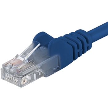 PremiumCord Patch kabel UTP RJ45-RJ45 level 5e 0.25m modr