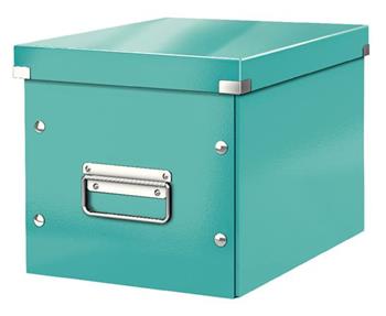 LEITZ tvercov krabice Click&Store, velikost M (A5), ledov modr