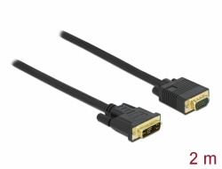 Delock Kabel DVI 12+5 samec na VGA samec 2 m