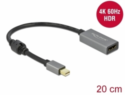 Delock Adaptr z Active mini DisplayPort 1.4 na HDMI, 4K, 60 Hz (HDR)