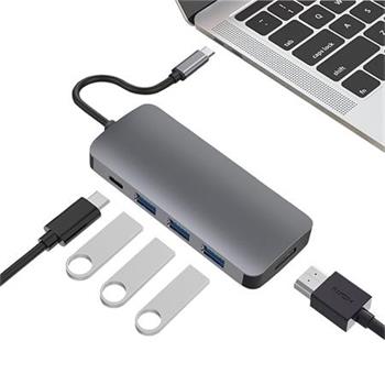 ProXtend USB-C MultiHub - 1x USB-C s napájením NTB až 60W PD, 3x USB-A, 1x HDMI 4K - ZÁRUKA 5 LET