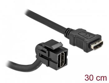 Delock Keystone modul HDMI samice 110 > HDMI samice s kabelem ern