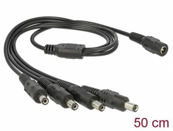 Delock Cable DC Splitter 5.5 x 2.1 mm 1 x female > 4 x male