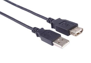 PremiumCord USB 2.0 kabel prodluovac, A-A, 0,5m, ern