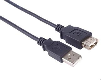 PremiumCord USB 2.0 kabel prodluovac, A-A, 1m ern
