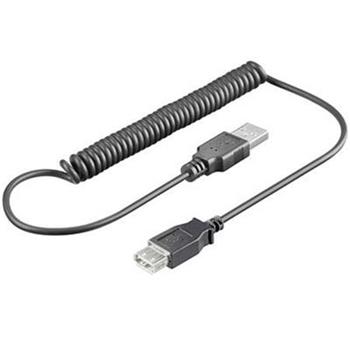 PremiumCord USB 2.0 kabel prodluovac kroucen, A-A, 50cm a 150cm