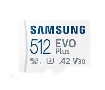 Samsung EVO Plus/micro SDXC/512GB/130MBps/UHS-I U3 / Class 10/+ Adaptr