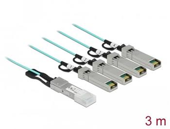 Delock Aktivn optick kabel QSFP+ > 4 x SFP+ 3 m