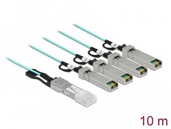 Delock Aktivn optick kabel QSFP+ > 4 x SFP+ 10 m
