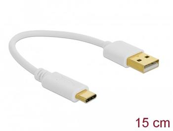 Delock Nabjec kabel USB Typu-A na USB Type-C, dlky 15 cm