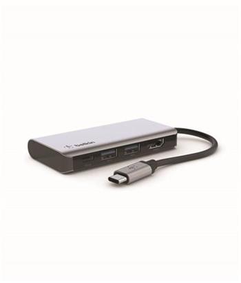 Belkin USB-C 4v1 Multiport adaptér - 4K HDMI, USB-C PD 3.0, 2x USB-A 3.0