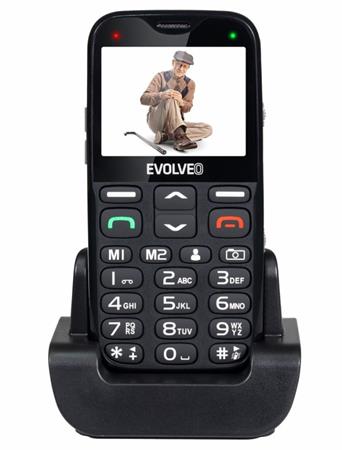 EVOLVEO EasyPhone XG, mobiln telefon pro seniory s nabjecm stojnkem (ern barva)