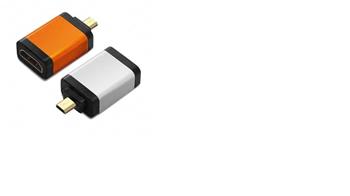 PremiumCord Adapter HDMI Typ A samice - micro HDMI Typ D samec, oranov