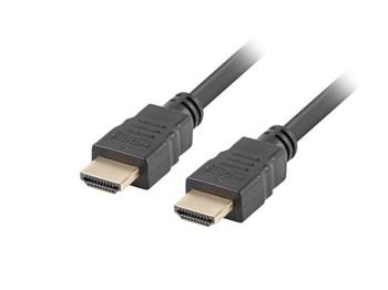 LANBERG High Speed HDMI 1.4 + Ethernet kabel, 4K@30Hz, CCS, M/M, dlka 1,8m, ern, zlacen konektory
