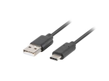 LANBERG USB-C (M) na USB-A (M) 2.0 kabel 1m, ern rychl nabjen 3.0 