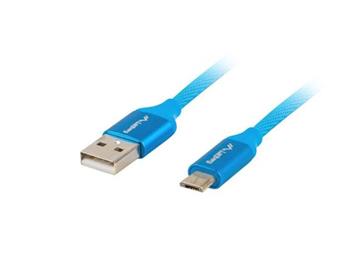 LANBERG Micro USB (M) na USB-A (M) 2.0 kabel 1m, modr, rychl nabjen 3.0 