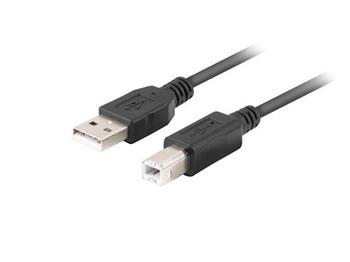 LANBERG USB-A (M) na USB-B (M) 2.0 kabel 1m, ern