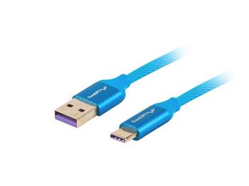LANBERG USB-C (M) na USB-A (M) 2.0 kabel 1m, modr, (Huawei 5A) 