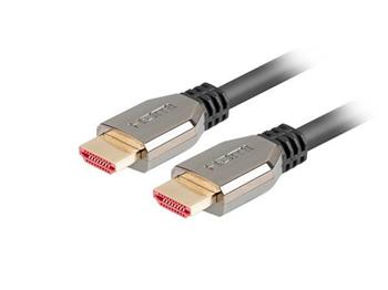 LANBERG Ultra High Speed HDMI 2.1 kabel, 48 Gbps, 8K@60Hz, 5K@120Hz, dlka 1,8m, ern, zlacen konektory