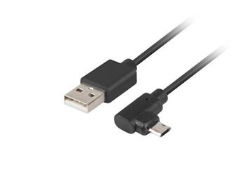LANBERG micro USB (M) na USB-A (M) 2.0 kabel 1,8m, ern, micro oboustrann samec pravohl lev/prav