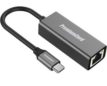 PremiumCord Pevodnk USB-C na Gigabit konektor RJ45