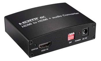 PremiumCord HDMI 4K Audio extractor s oddlenm audia na stereo jack, SPDIF Toslink, RCA