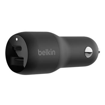Belkin BOOST CHARGE 37W Duln Power Delivery PPS nabjeka do auta - 25W USB-C & 12W USB-A, ern