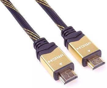 PremiumCord GOLD 4K HDMI High Speed + Ethernet kabel, zlacen konektory, 3m