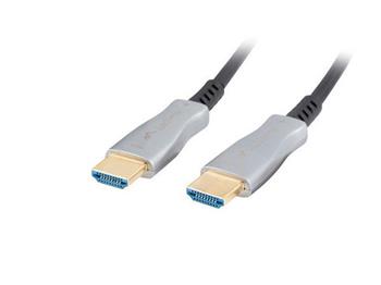 LANBERG Aktivn optick kabel High Speed with Ethernet 2.0, 4K@60Hz, M/M, dlka 100m, ern, zlacen konektory