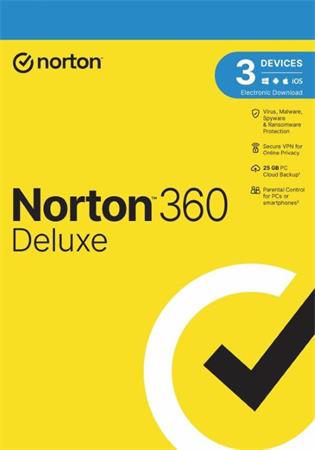 NORTON 360 DELUXE 25GB +VPN 1 uivatel pro 3 zazen na 2 roky