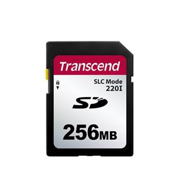 Transcend 256MB SD220I MLC prmyslov pamov karta (SLC mode), 22MB/s R,20MB/s W, ern
