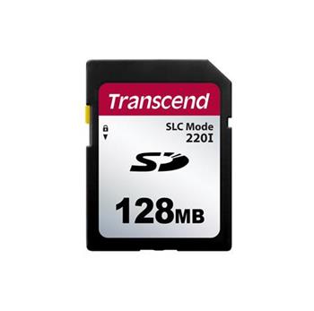 Transcend 128MB SD220I MLC prmyslov pamov karta (SLC mode), 22MB/s R,20MB/s W, ern