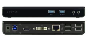 2-Power USB 3.0 Dokovací stanice Dual Display (1xDVI 1xHDMI 1x RJ45 2 xUSB 3.0 4xUSB 2.0 2xaudio)