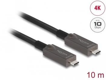 Delock Aktivní optický kabel USB-C™ Video + Data + PD, délka 10 m
