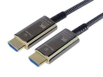PremiumCord Ultra High Speed HDMI 2.1 optick fiber kabel 8K@60Hz,zlacen 5m