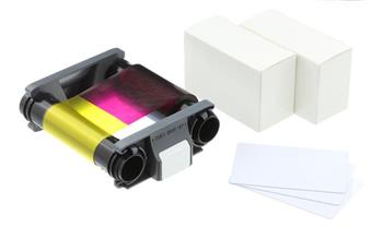BADGY YMCKO, barevná páska pro tiskárny Badgy + 100 PVC karet (0,76mm)