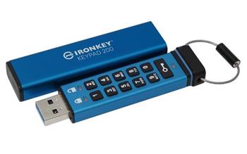 KINGSTON 8GB IronKey Keypad 200, FIPS 140-3 Lvl 3 (Pending) AES-256 Encrypted