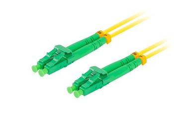 LANBERG optick patch cord SM LC/APC-LC/APC duplex 1m LSZH G657A1 prmr 3mm, barva lut 