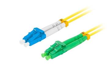 LANBERG optick patch cord SM LC/APC-LC/UPC duplex 2m LSZH G657A1 prmr 3mm, barva lut 