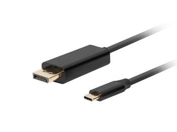 Lanberg USB-C(M)->DisplayPort(M) kabel 0,5m 4K 60Hz ern 