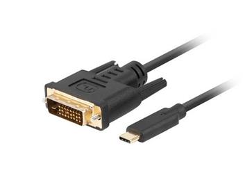 Lanberg USB-C(M)->DVI-D(24+1)(M) kabel 0,5m ern 