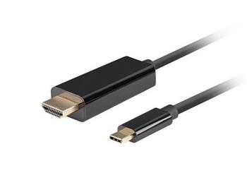 Lanberg USB-C(M)->HDMI(M) kabel 0,5m 4K 60Hz ern 