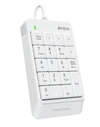 A4tech FSTYLER FK13P numerická klávesnice, USB Bílá