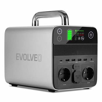 Evolveo PowerCharge 500, nabjec stanice, 20 Ah, 512 Wh, 2 230 V zsuvka, 1 12 V zsuvka, 4 USB-A, 1 USB-C