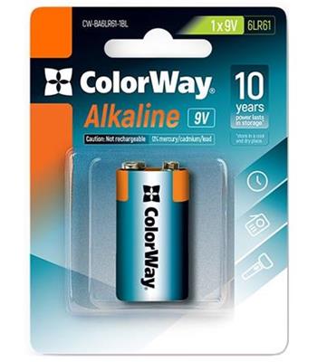 Colorway alkalick baterie 6LR61/ 9V/ 1ks v balen/ Blister
