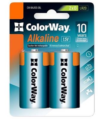 Colorway alkalick baterie D/LR20/ 1.5V/ 2ks v balen/ blistr